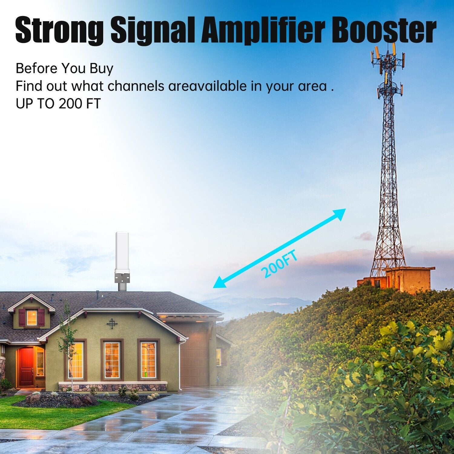 360° 4K HDTV Outdoor Amplified TV Antenna with Magnetic Base - Antennaspro
